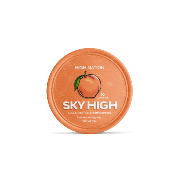 peach sky high gummies 10ct